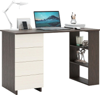 Письменный стол MFMaster Уно-5 / МСТ-УСК-05-ВД-16 (венге/дуб молочный) - 