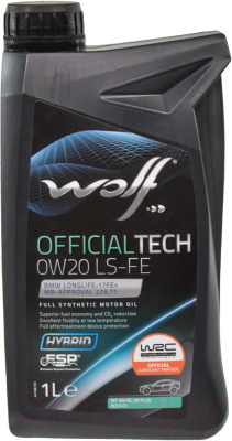 Моторное масло WOLF OfficialTech 0W20 LS-FE / 65631/1 (1л)