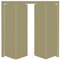Дверной блок Та самая дверь Книга Л3 ЗАЛ 130x210 универсальная (капучино)