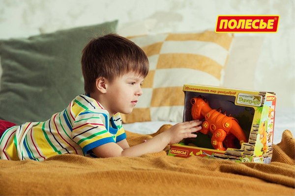 Игрушка-конструктор Полесье Тираннозавр / 77158 (40эл)