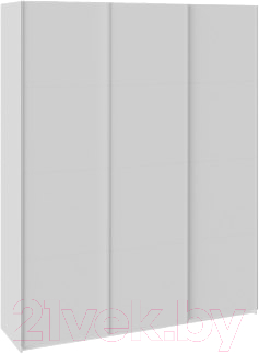 Шкаф-купе ТриЯ Траст СШК 2.180.60-15.15.15 3-х дверный (белый снег/стекло белый глянец)