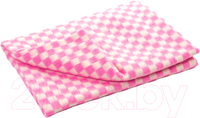 Одеяло для малышей Ермошка 100x140 / 57-3ЕТ (розовая клетка)