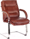 Миниатюра изображения товара Кресло офисное Бюрократ Т-9927 SL-LOW-V (светло-коричневый Leather Eichel/хром)