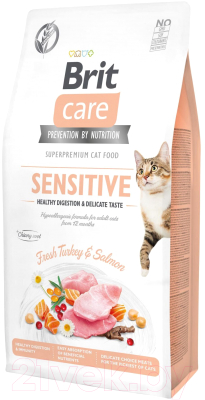 

Корм для кошек Brit, Care Cat GF Sensitive Healthy Digestion Delicate Taste / 540709