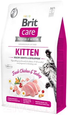 Сухой корм для кошек Brit Care Cat Grain-Free Kitten Healthy Growth & Development / 540662 (7кг)