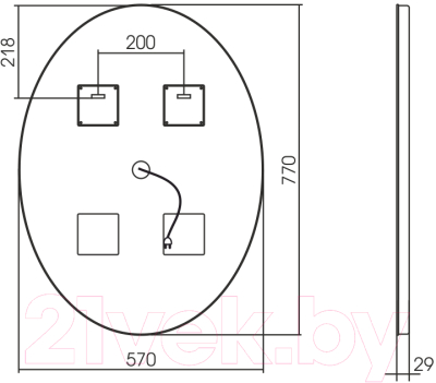 Зеркало Silver Mirrors Италия 57x77 / ФР-00001057