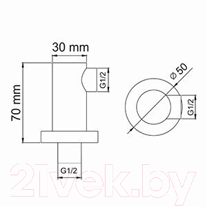 Подключение для душевого шланга Wasserkraft A021