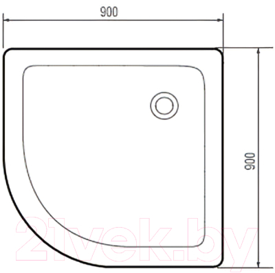 Душевой поддон Coliseum Акриловый 90x90x40