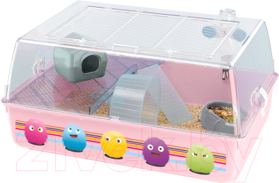 Клетка для грызунов Ferplast Mini Duna Hamster Decor / 57075469W2 (розовый)