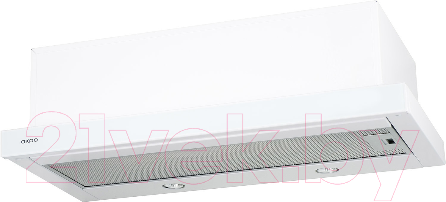 Вытяжка телескопическая Akpo Light Eco Glass Twin 60 WK-7 (белый) — фото 2