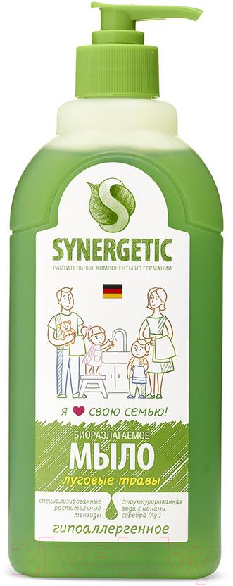 Мыло жидкое Synergetic Биоразлагаемое. Луговые травы (0.5л)