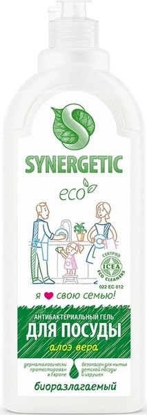 Средство для мытья посуды Synergetic Биоразлагаемое. Алоэ (1л)