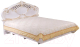 Двуспальная кровать Мебель-КМК Розалия 3 0645.6-02 (белый/белый жемчуг/патина золото) - 