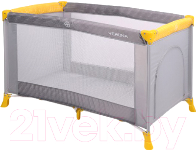 Кровать-манеж Lorelli Verona 1 Grey&Yellow (10080251815)