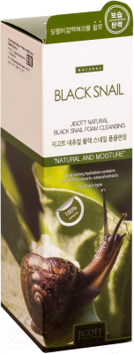 Пенка для умывания Jigott Natural очищающая с экстрактом слизи черной улитки (180мл)