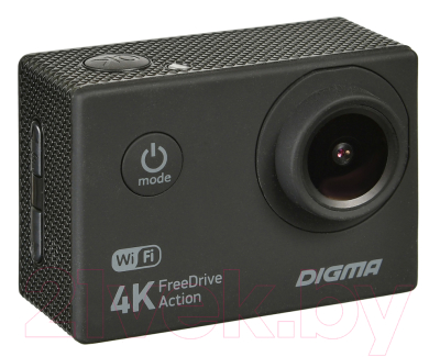 Автомобильный видеорегистратор Digma FreeDrive Action 4K WiFi (черный)