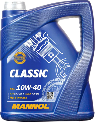 Моторное масло Mannol Classic 10W40 SN/CH-4 (5л)