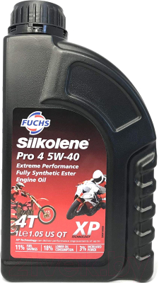 Моторное масло Fuchs Мото Silkolene Pro 4 5W40 XP / 601229978 (1л)