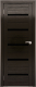 Дверь межкомнатная Юни Амати 01М 40x200 (черное стекло/дуб венге) - 