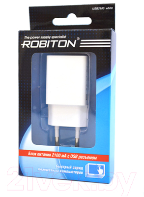 Адаптер питания сетевой Robiton USB2100 White BL1