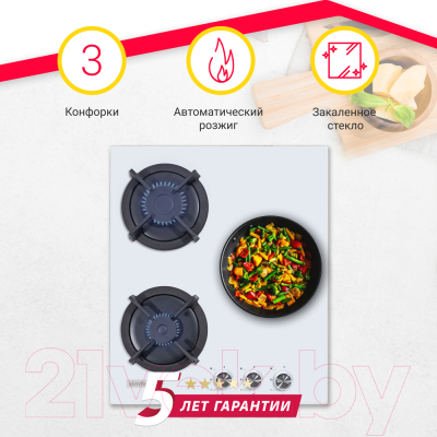 Изображение товара Газовая варочная панель Simfer H45N30W416