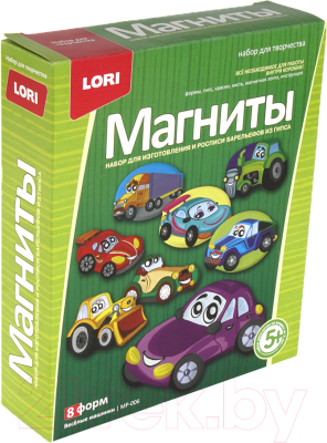 

Набор для творчества Lori, Фигурки на магнитах. Веселые машинки / МР-006