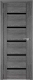 Дверь межкомнатная Юни Амати 01М 80x200 (черное стекло/шале графит) - 