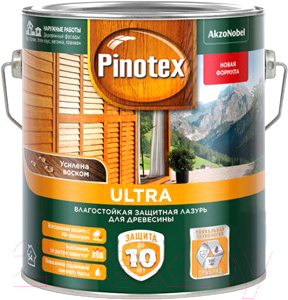 Лазурь для древесины Pinotex Ultra 5353810 (2.7л, белый)