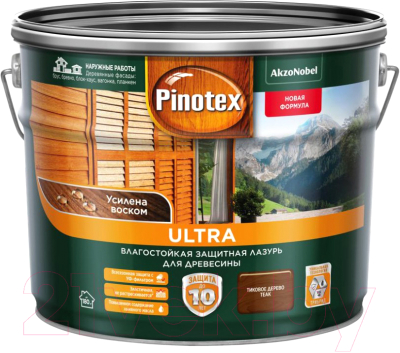 

Лазурь для древесины Pinotex, Коричневый, Ultra 5353793