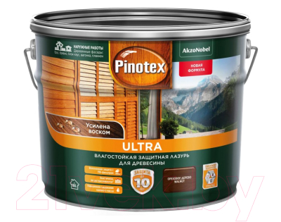 

Лазурь для древесины Pinotex, Темно-коричневый, Ultra 5353800