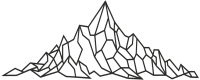Декор настенный Arthata Полигональные горы 50x20-B / 037-1 (черный) - 