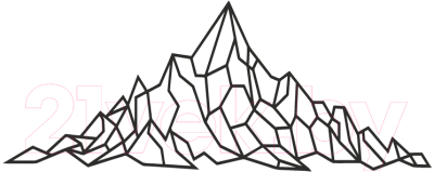 Декор настенный Arthata Полигональные горы 50x20-B / 037-1 (черный)