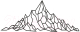 Декор настенный Arthata Полигональные горы 50x20-B / 037-1 (черный) - 