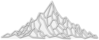 Декор настенный Arthata Полигональные горы 50x20-V / 037-1 (белый) - 