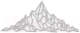 Декор настенный Arthata Полигональные горы 70x30-V / 037-1 (белый) - 