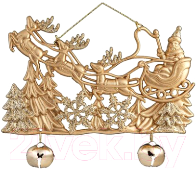 

Елочная игрушка Erich Krause, Золотистый, Decor Упряжка Деда Мороза / 51148