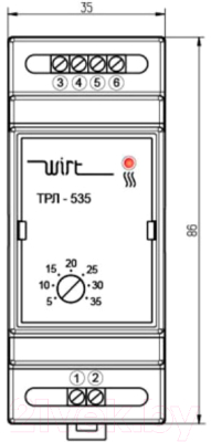 Терморегулятор для теплого пола Wirt ТРЛ-535