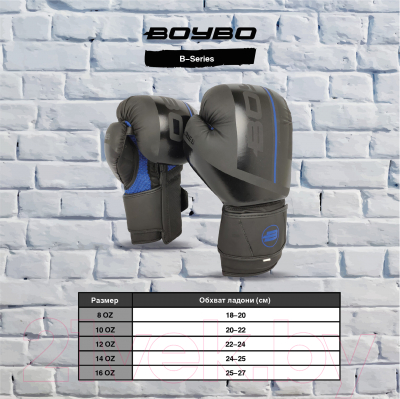 Боксерские перчатки BoyBo B-Series (10oz, синий)