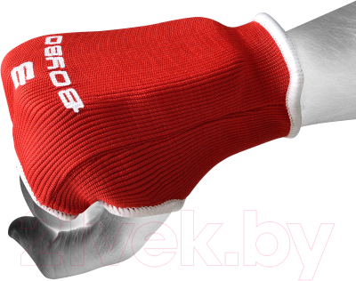 Перчатки для карате BoyBo Хлопок (2XS, красный)