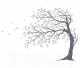 Фотообои листовые Citydecor Дерево акварель (300x254) - 