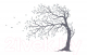 Фотообои листовые Citydecor Дерево акварель (400x254) - 