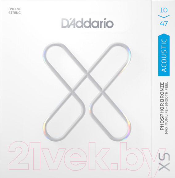 Струны для 12-струнной гитары D'Addario XSAPB1047-12
