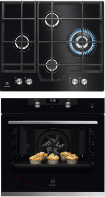 Комплект встраиваемой техники Electrolux OKD5H40X + GPE363NK