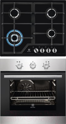 Комплект встраиваемой техники Electrolux EOB2100COX + GPE363MB