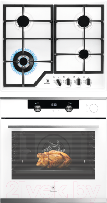 

Комплект встраиваемой техники Electrolux, OKC5H50W + GPE363MW