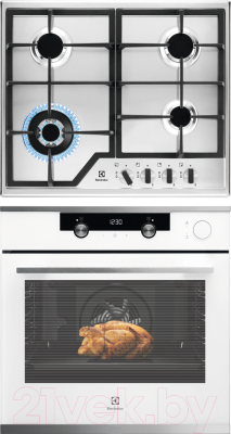 

Комплект встраиваемой техники Electrolux, OKC5H50W + GPE363MX