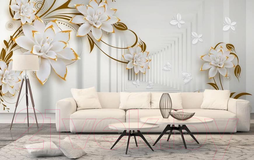 Фотообои листовые Citydecor Цветочная абстракция 8 3D (400x254) — фото 4