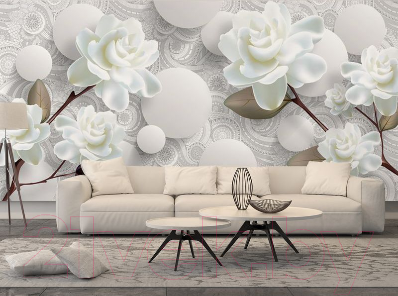 Фотообои листовые Citydecor Цветочная абстракция 7 3D (500x254) — фото 4
