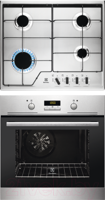 

Комплект встраиваемой техники Electrolux, EZB52410AX + GPE262MX
