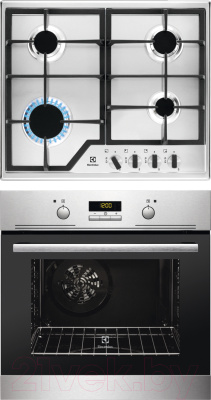 

Комплект встраиваемой техники Electrolux, EZB52410AX + GPE263MX